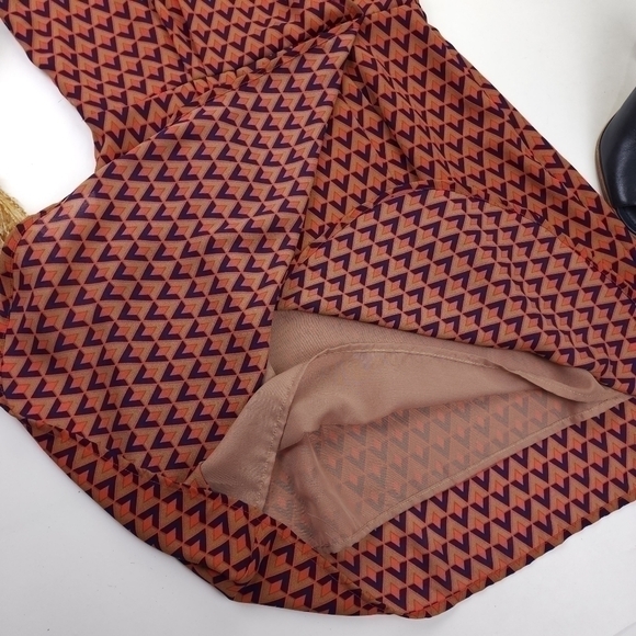 Tulle Coral Blue Patterned Sleeveless Dress Sz Xs - Picture 12 of 13